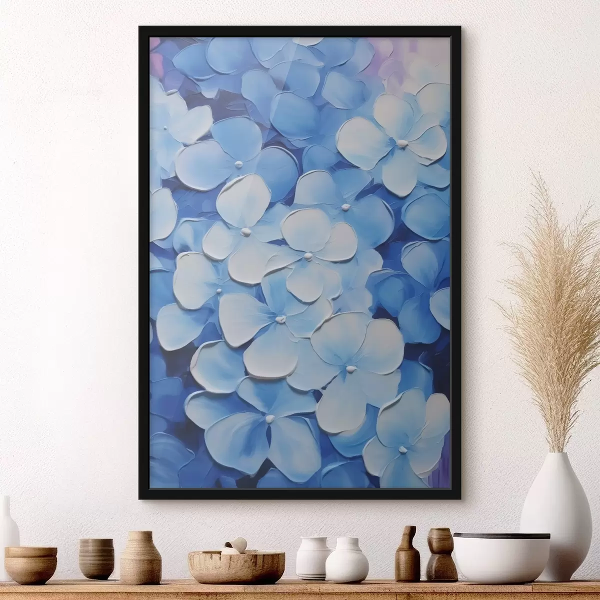 Poster Pictură imitare hortensie f45357