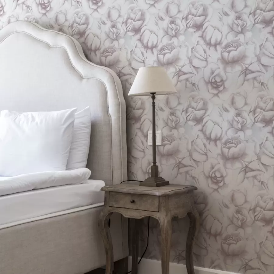 fototapet Acuarelă trandafiri roz într-un stil blurat delicat a00434