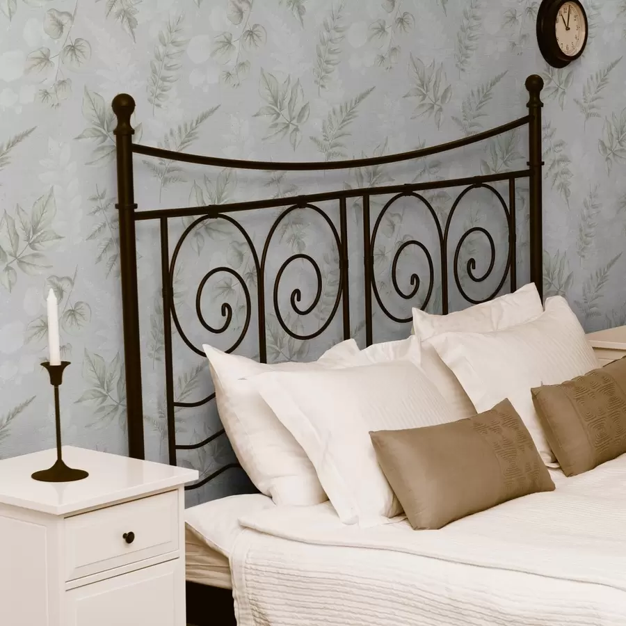 fototapet Lumina acuarelă frunze cu efect de stropire pe un fundal gri a00446