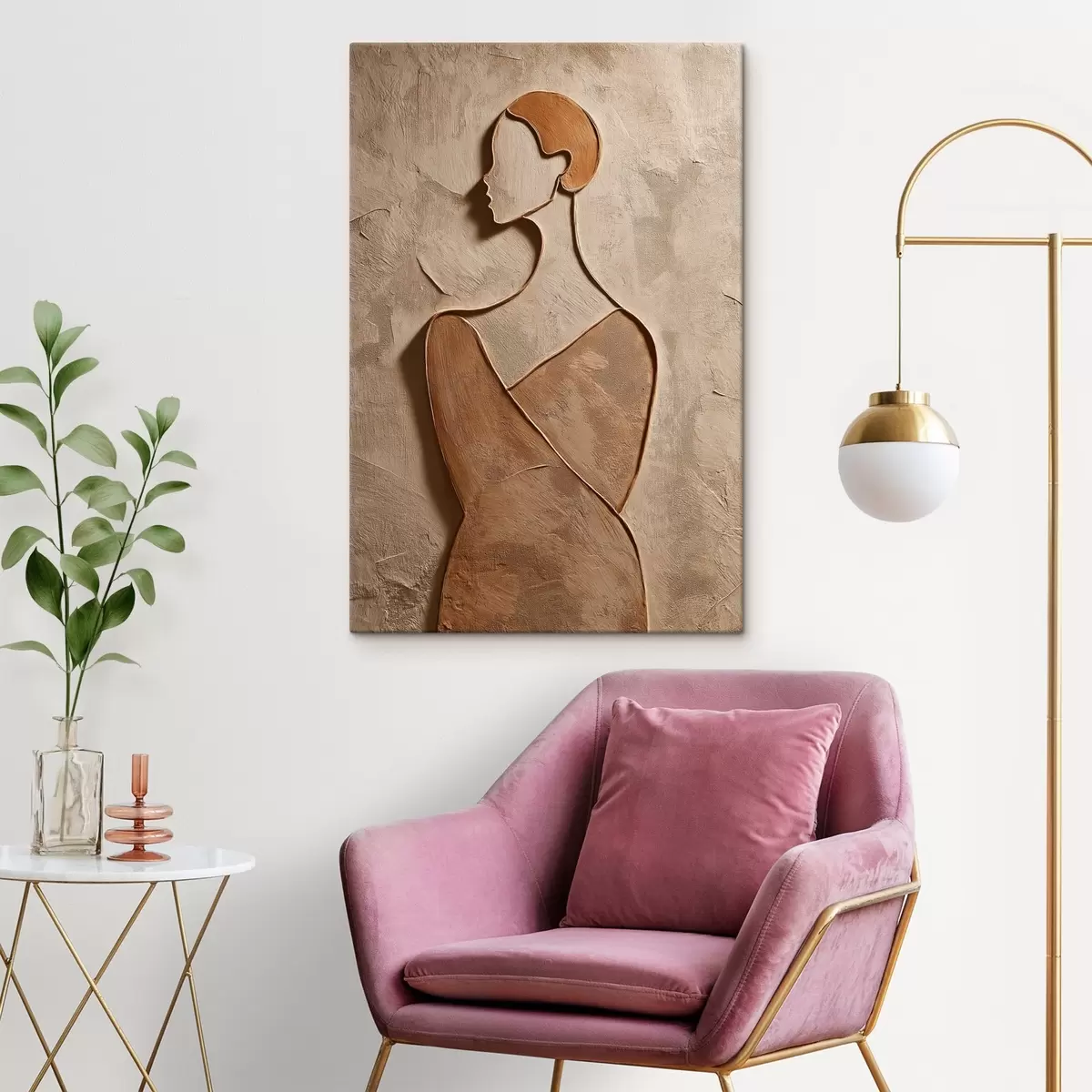 Tablouri Față feminină abstractă s45396