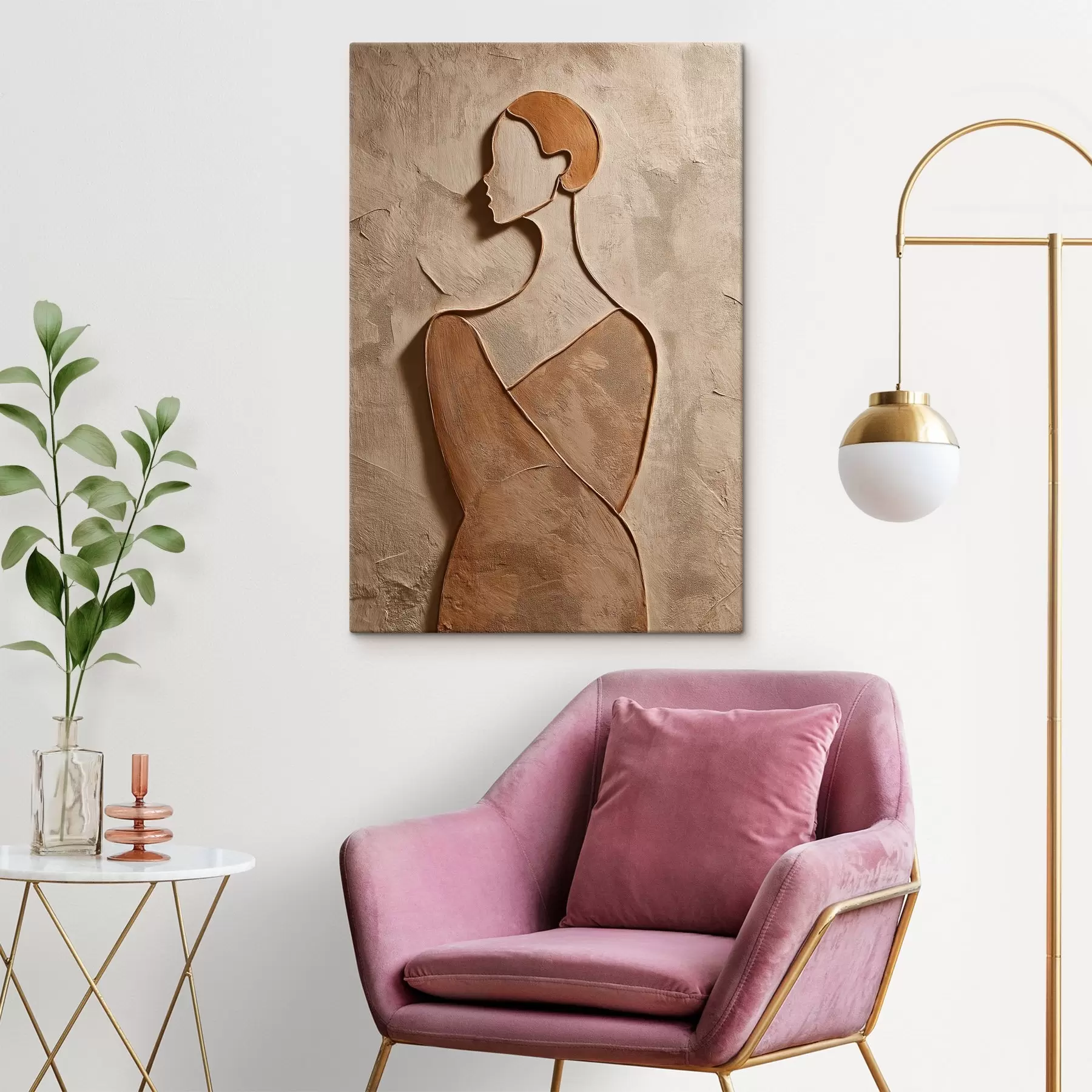 Tablouri Față feminină abstractă s45396