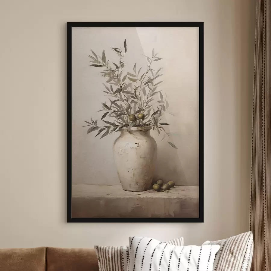 fototapet Motive cu frunze într-o vază f45382