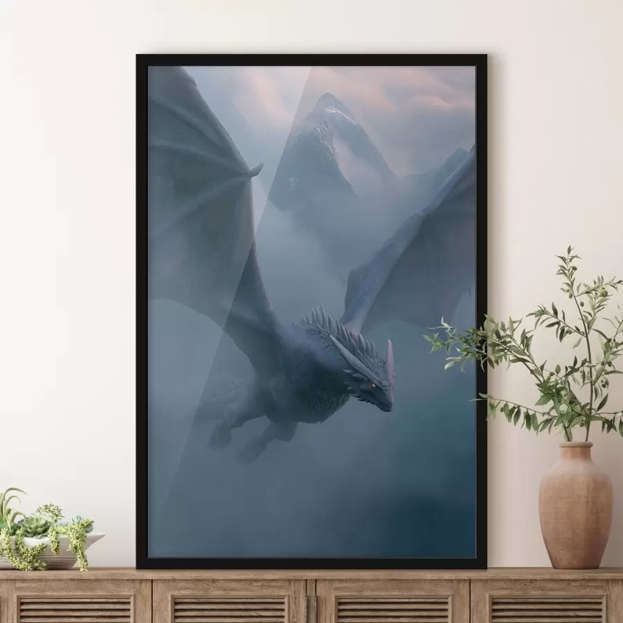 fototapet Dragonul întunecat din cer f45411