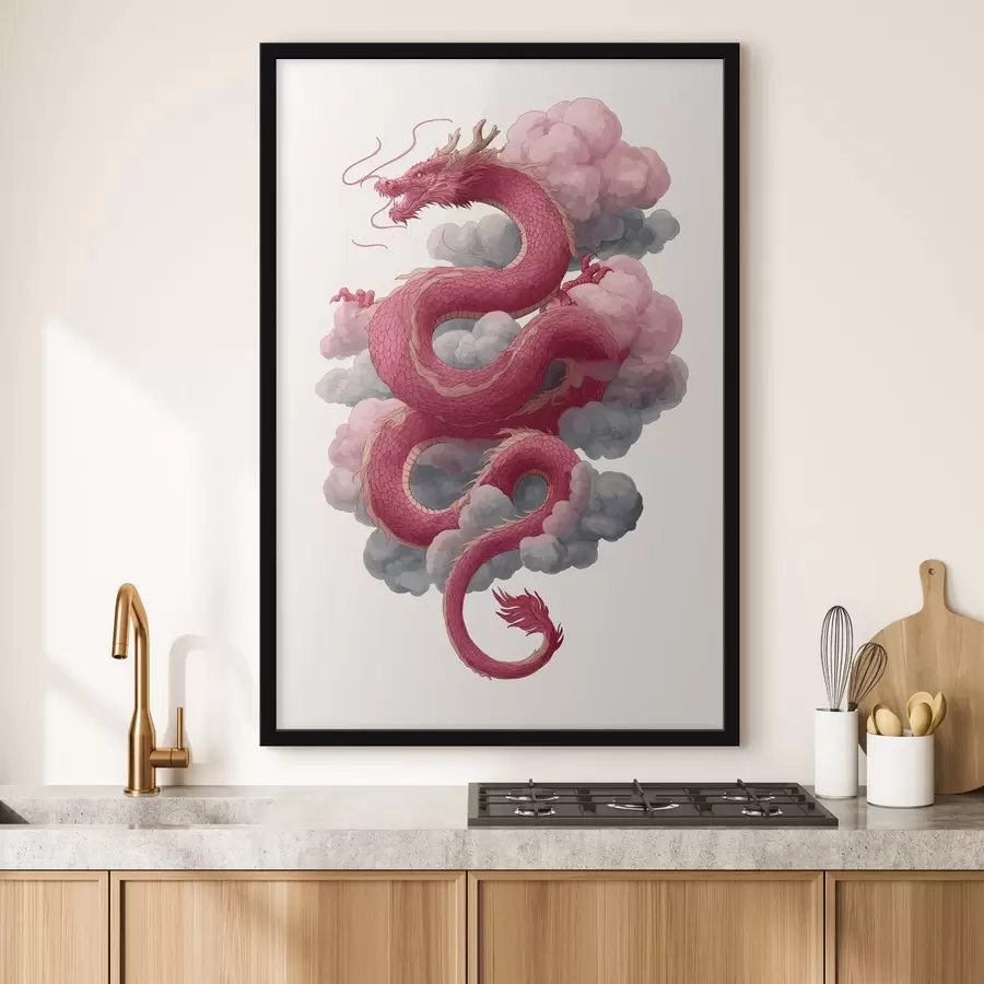 fototapet Dragon în stil chinezesc f45412