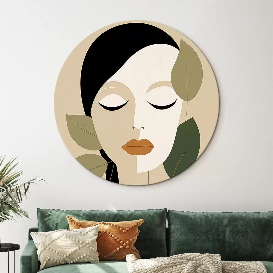 Tablouri Fată cu frunze r45389