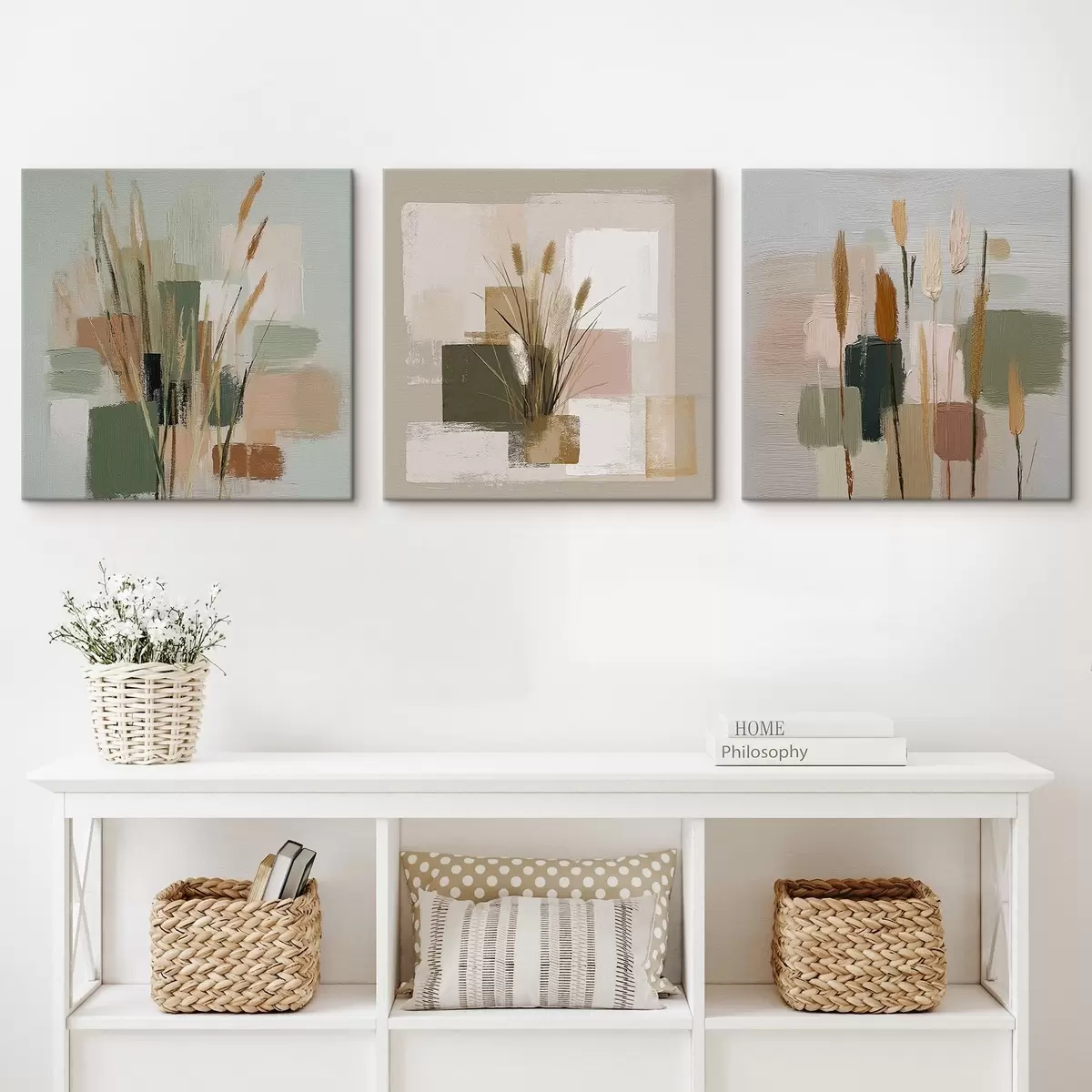 Tablouri Compoziție de flori și tușe delicate m00594