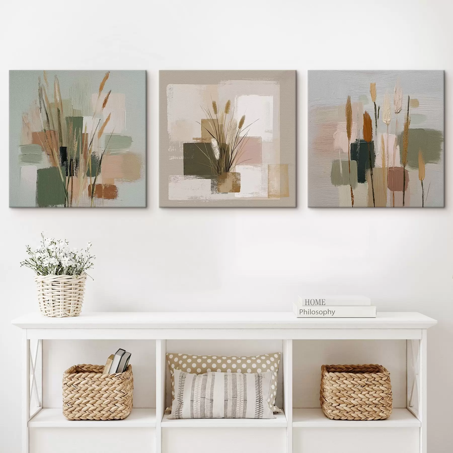 Tablouri Compoziție de flori și tușe delicate m00594