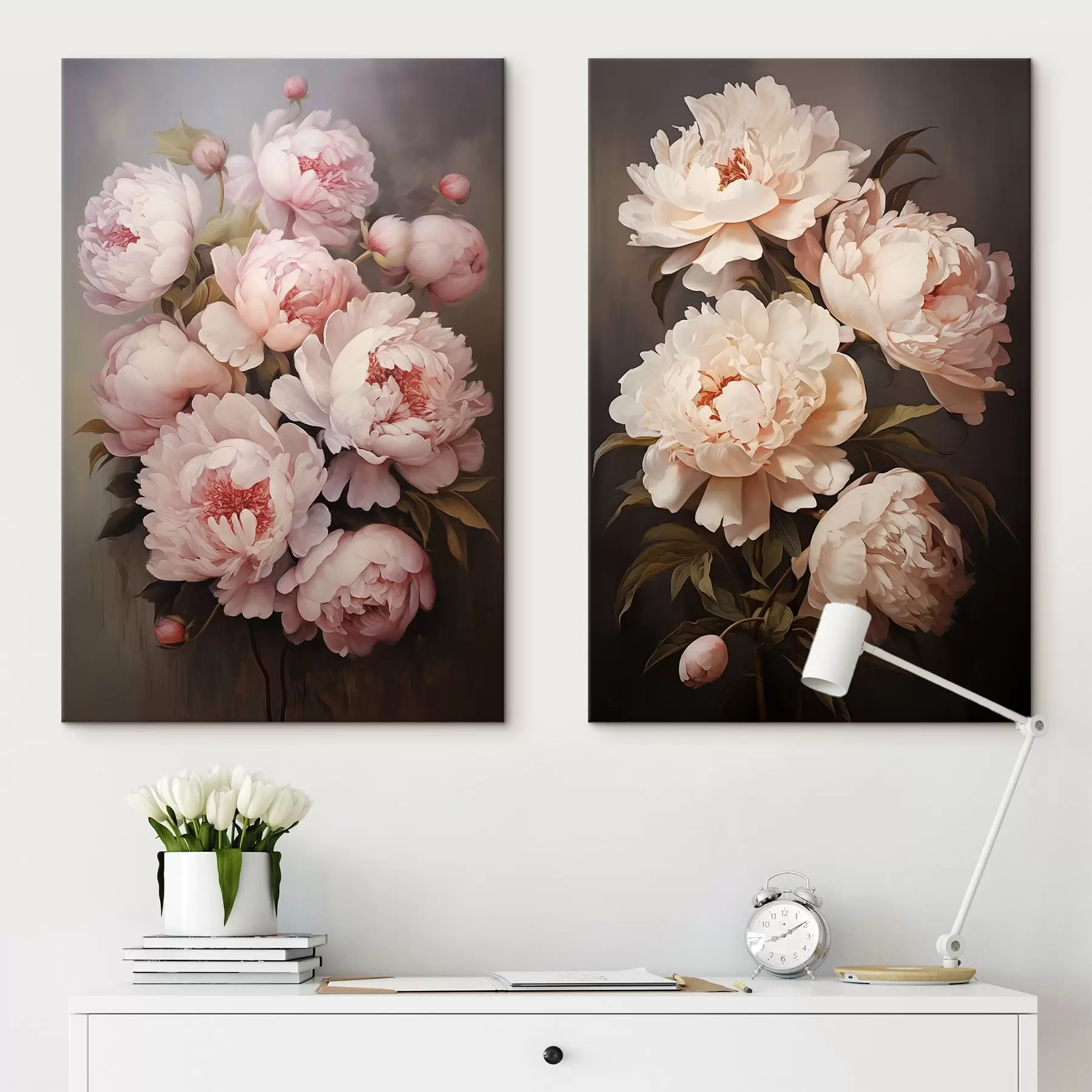 Tablouri Bujori delicați m00598