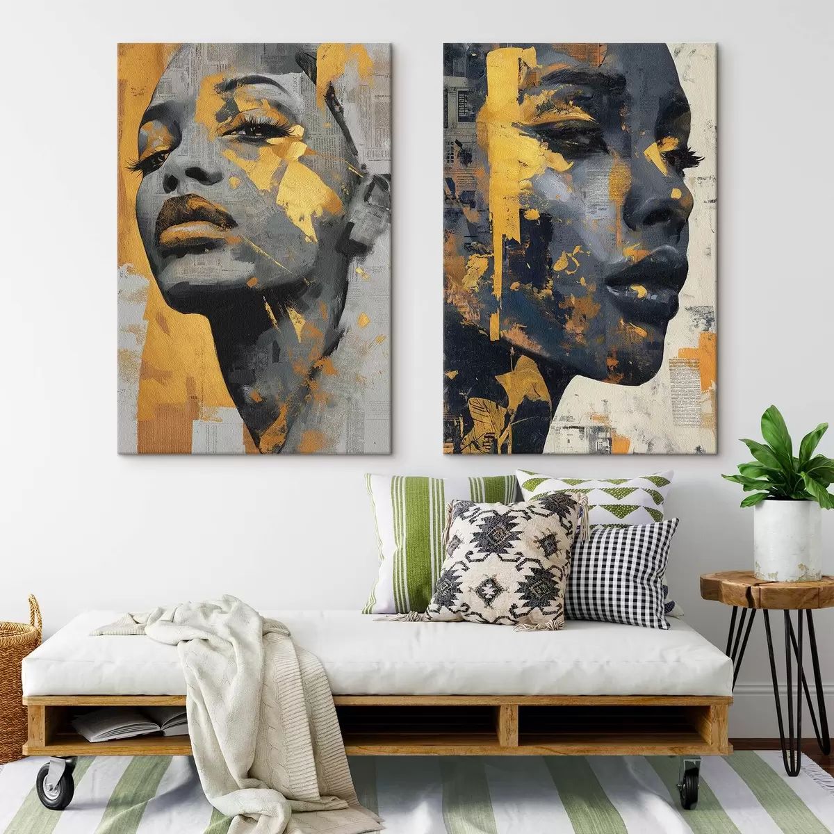 Tablouri Față feminină abstractă m00603