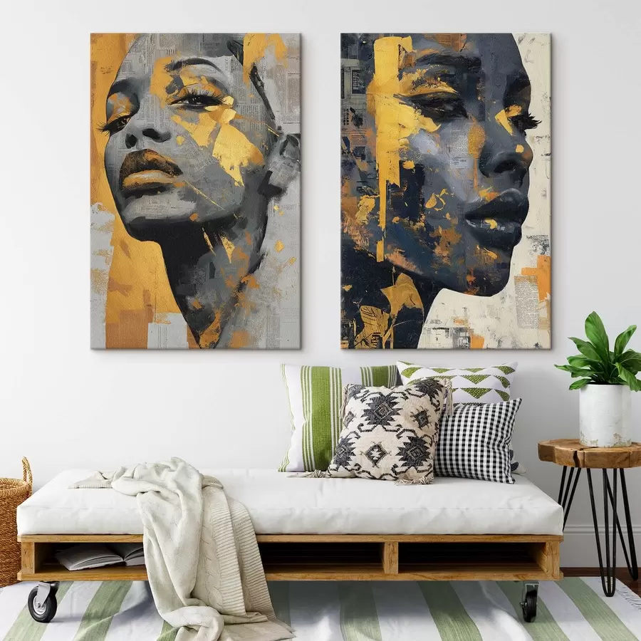 Tablouri Față feminină abstractă m00603