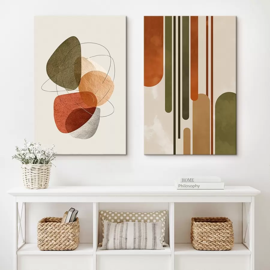 Tablouri Linii și cercuri în diferite culori m00608