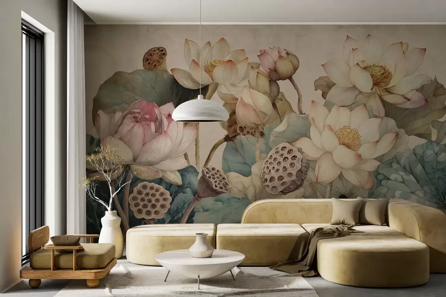 fototapet crini de apă cu textură mare w04309