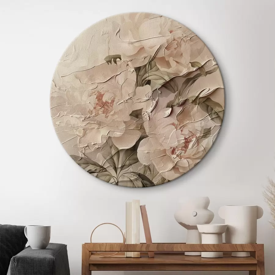 Tablouri Buchet luxuriant de bujori în stil acuarelă pe un fundal deschis r45336