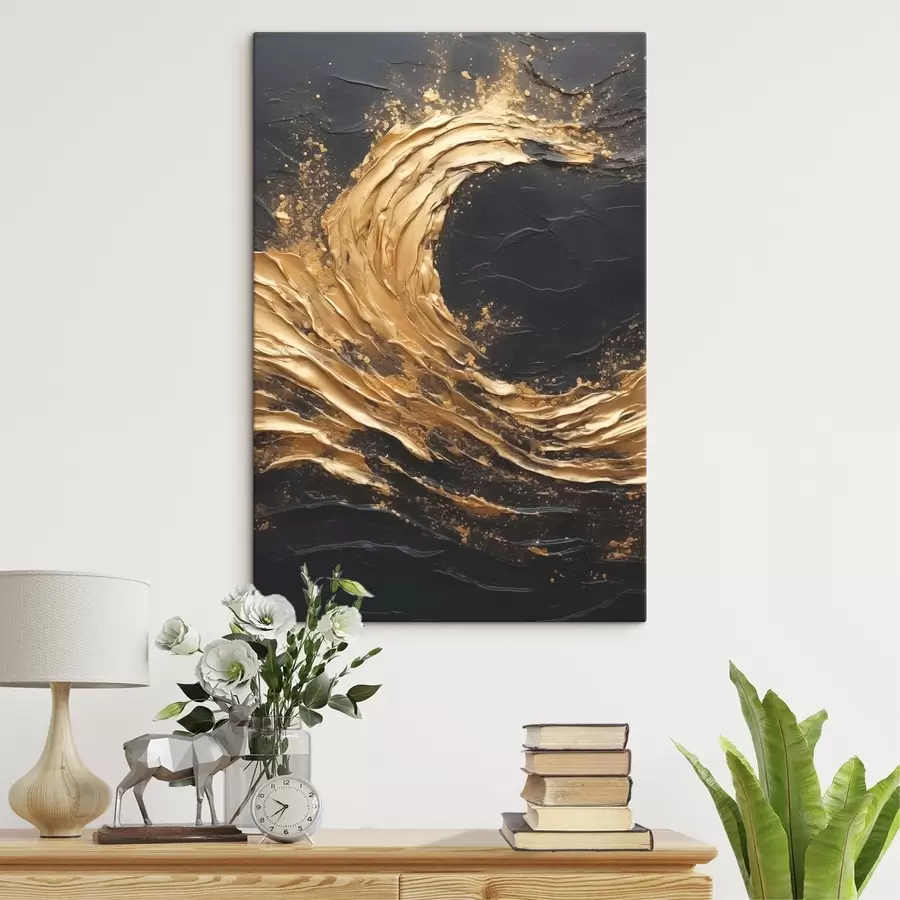 Tablouri Val abstract în tonuri portocalii s45441