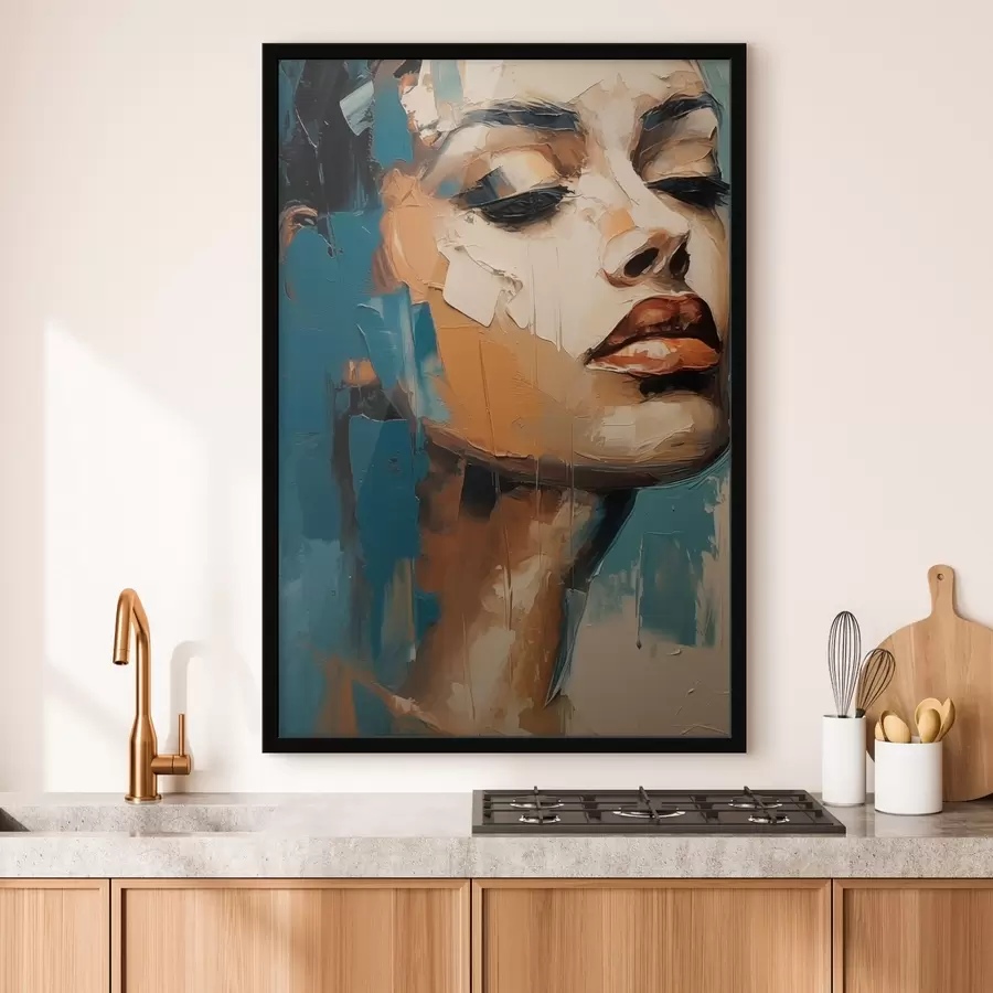 fototapet Portret de femeie cu ochii închiși f45439