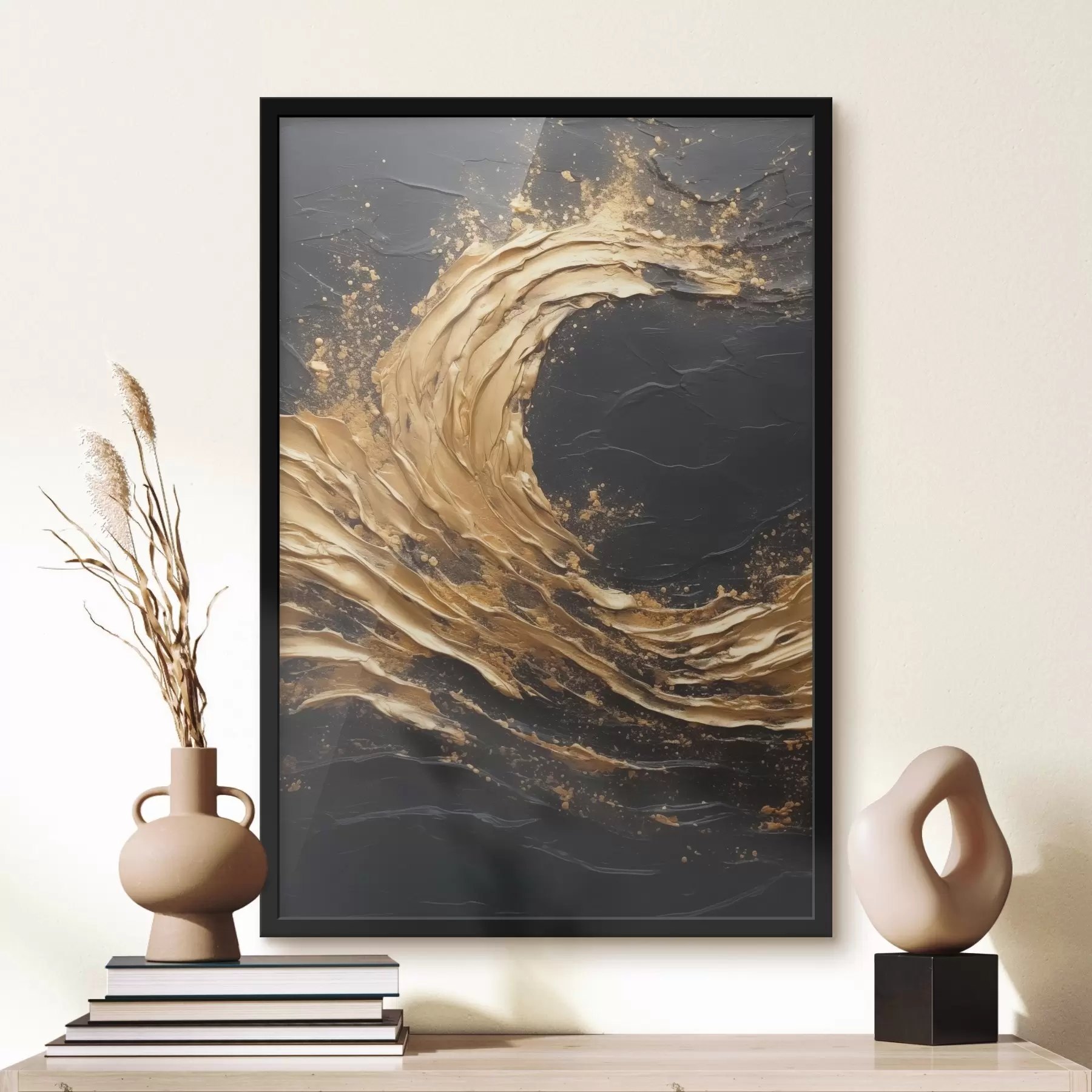 fototapet Val abstract în tonuri portocalii f45441