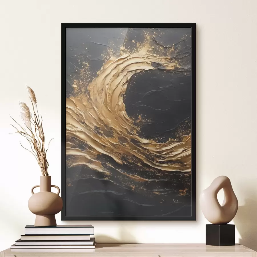 fototapet Val abstract în tonuri portocalii f45441