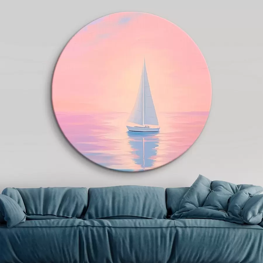 Tablouri Barcă cu vele pe mare la apus de soare r45428