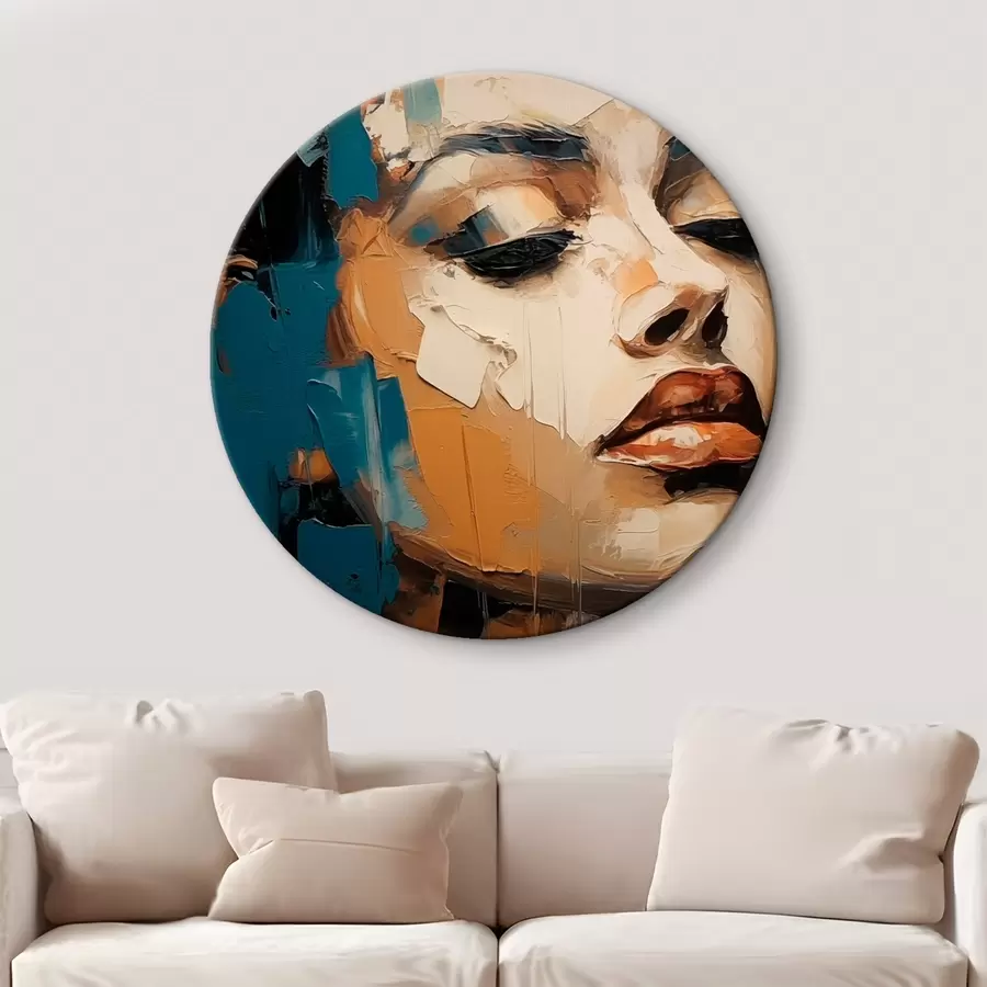 Tablouri Portret de femeie cu ochii închiși r45439