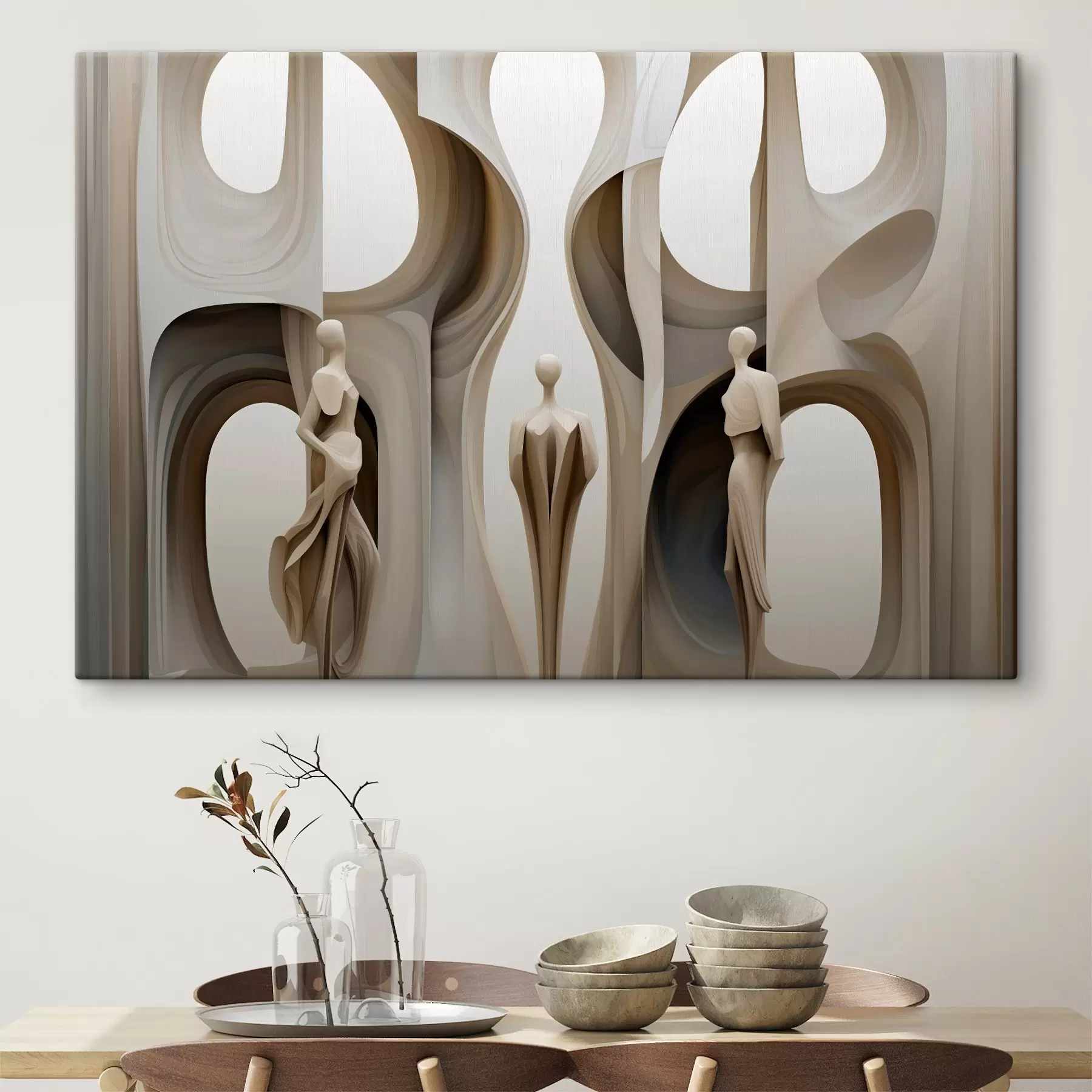 fototapet Abstracție cu siluete s45371