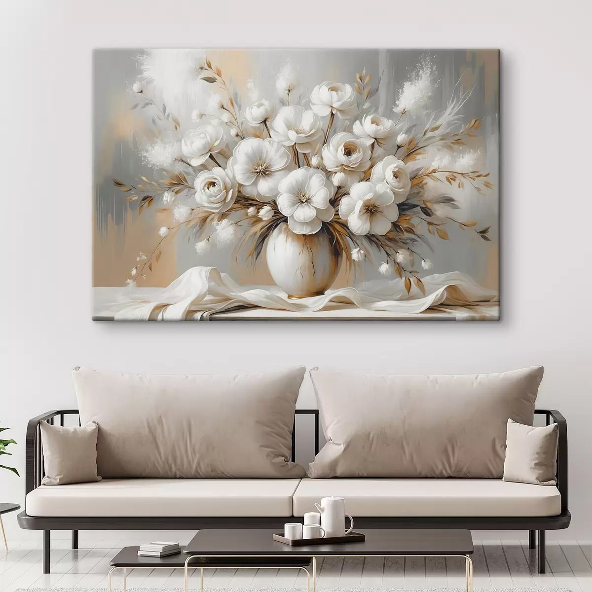 Tablouri Un buchet delicat de flori într-o vază s45375