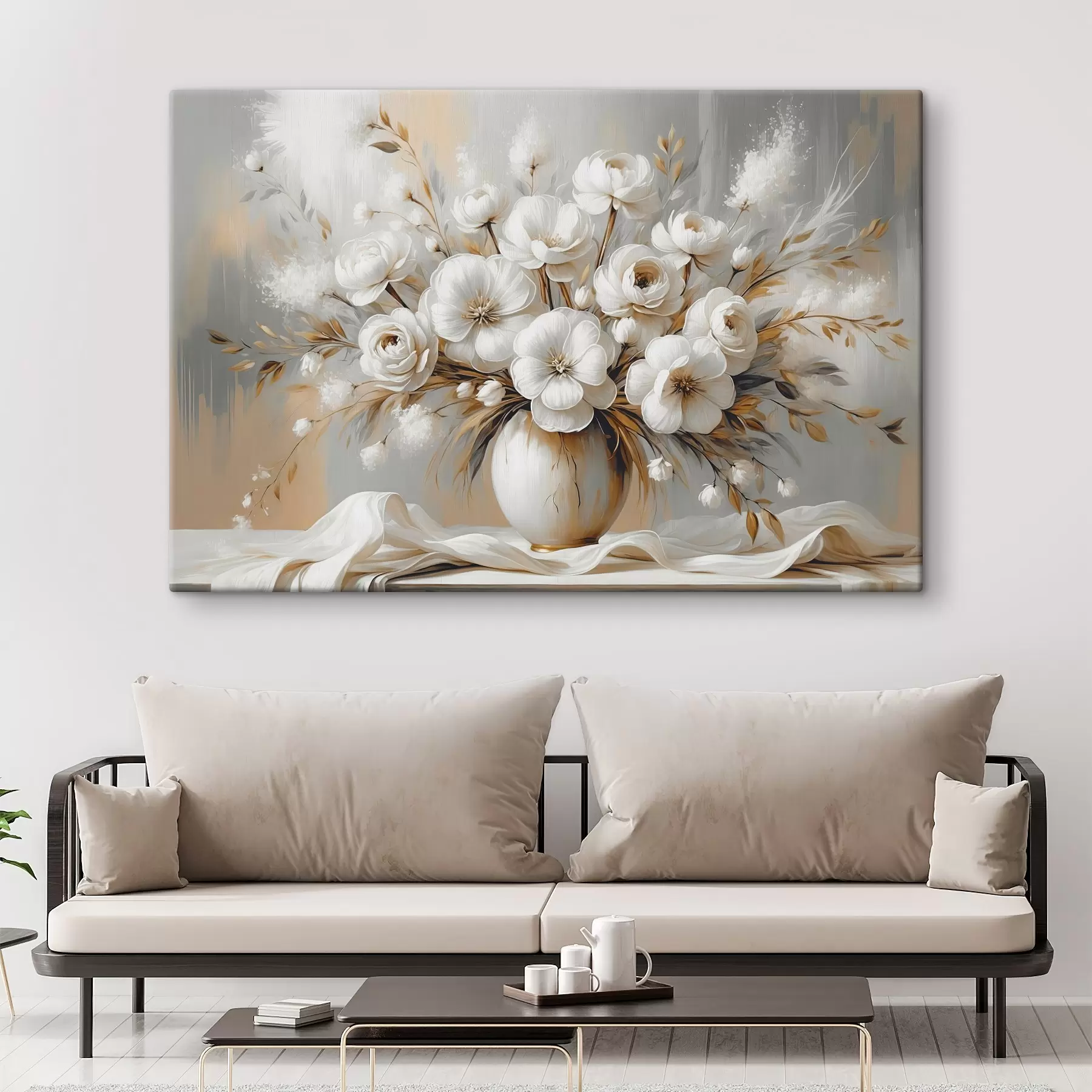 Tablouri Un buchet delicat de flori într-o vază s45375