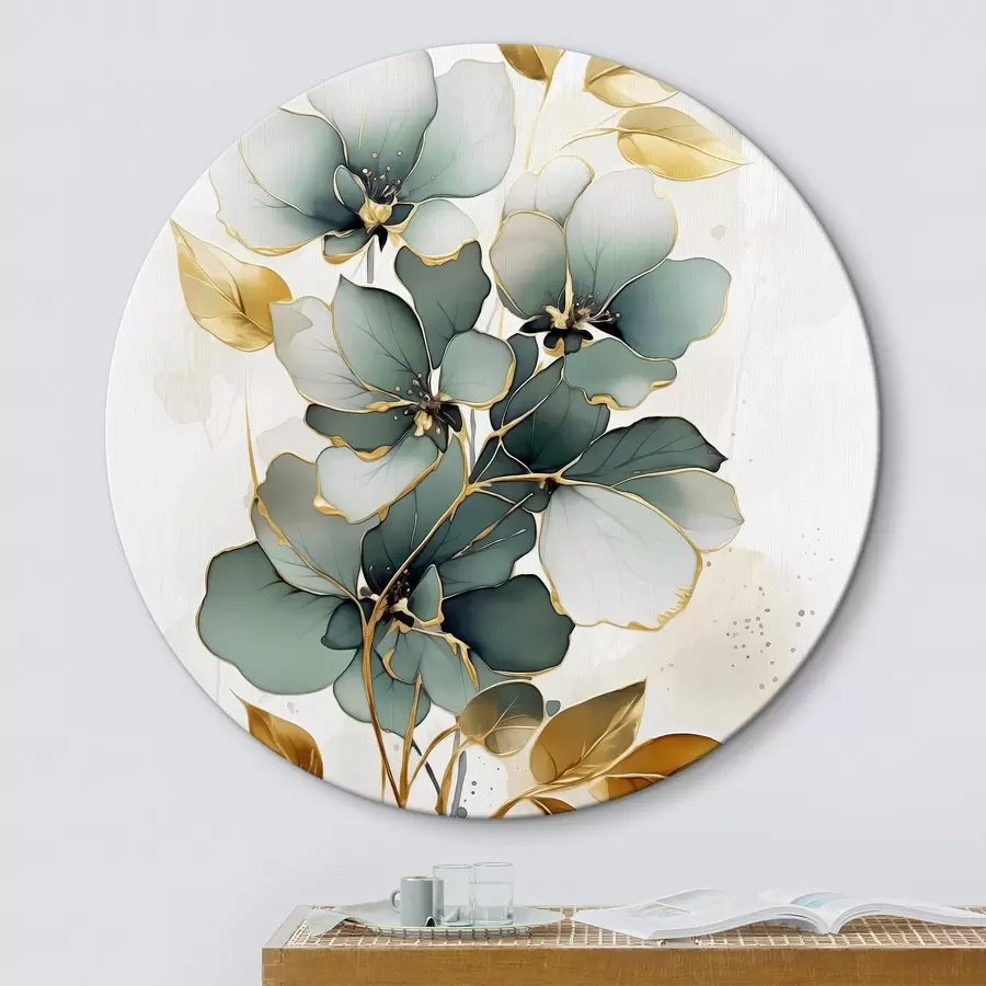 Tablouri Ramură abstractă cu flori și frunze r45367