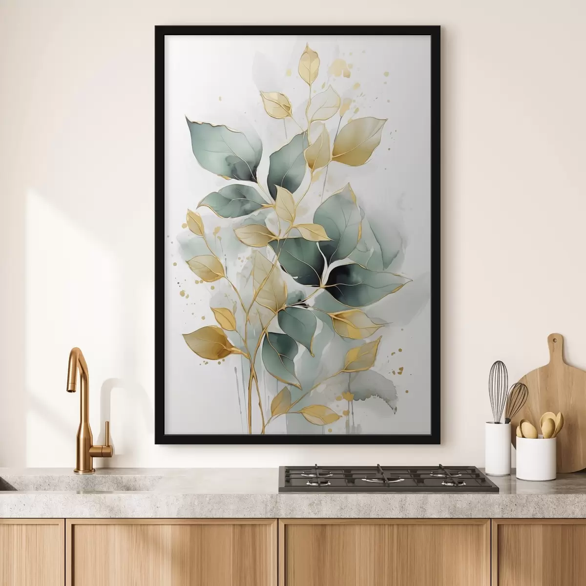 Poster Ramură abstractă cu frunze f45366