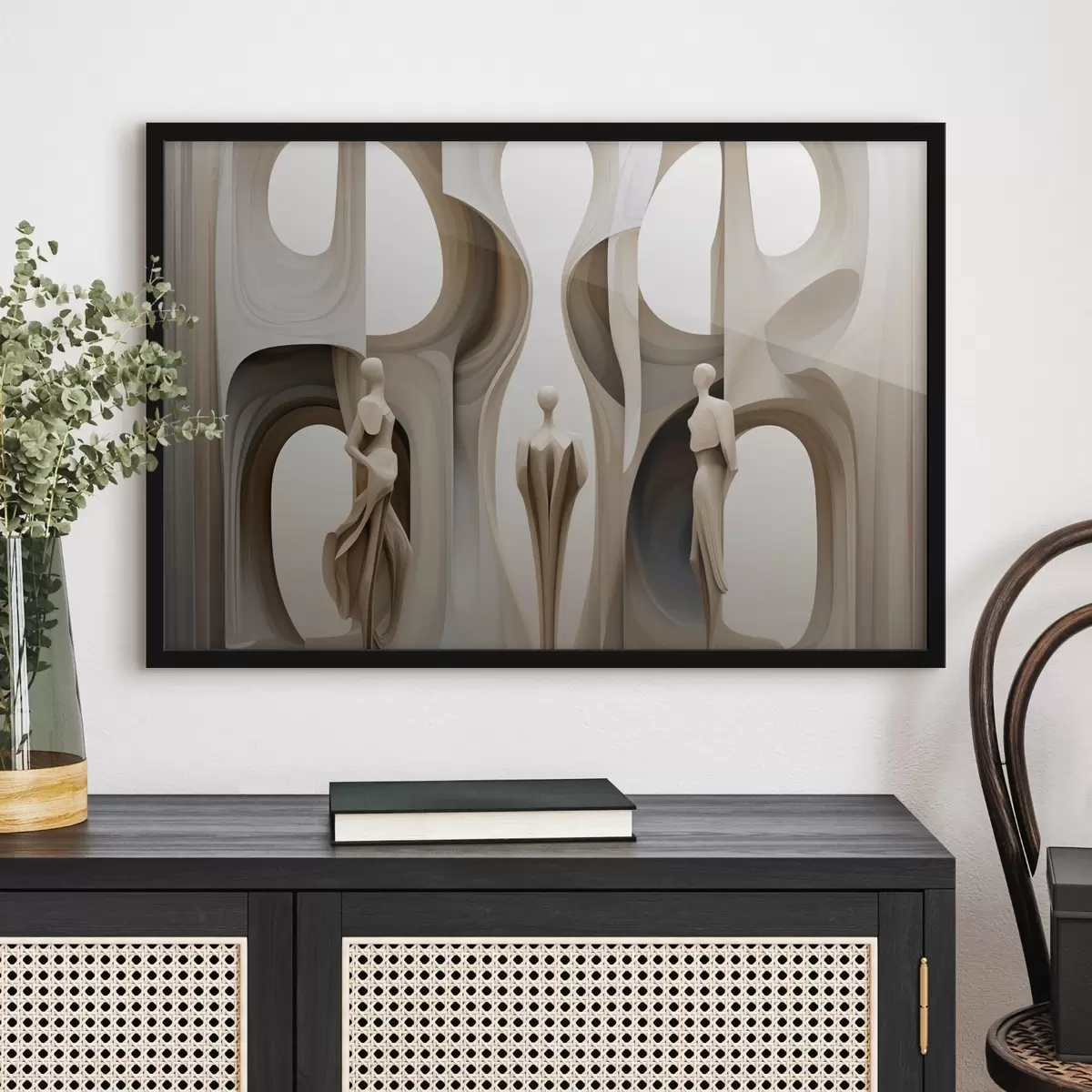 Poster Abstracție cu siluete f45371