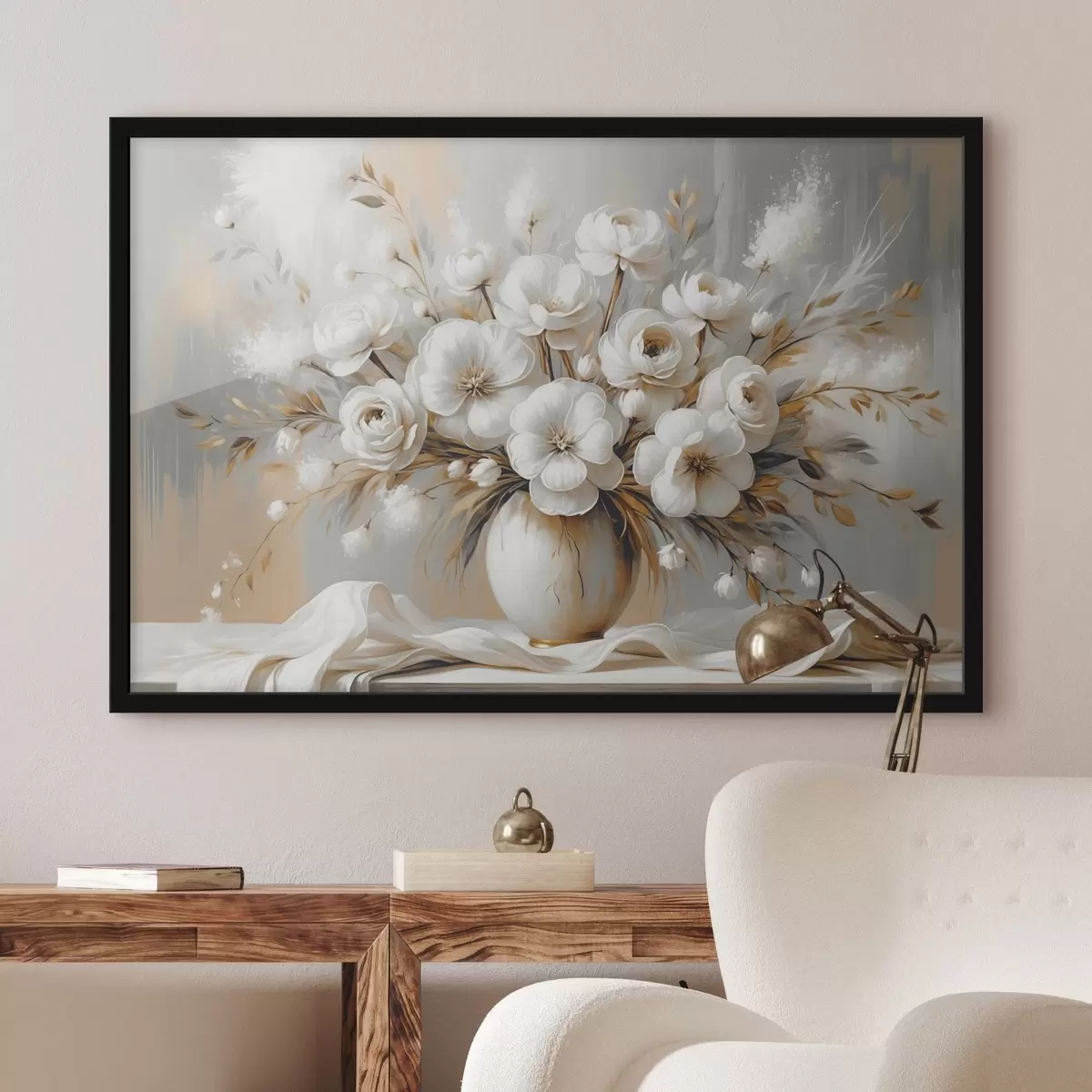 Poster Un buchet delicat de flori într-o vază f45375