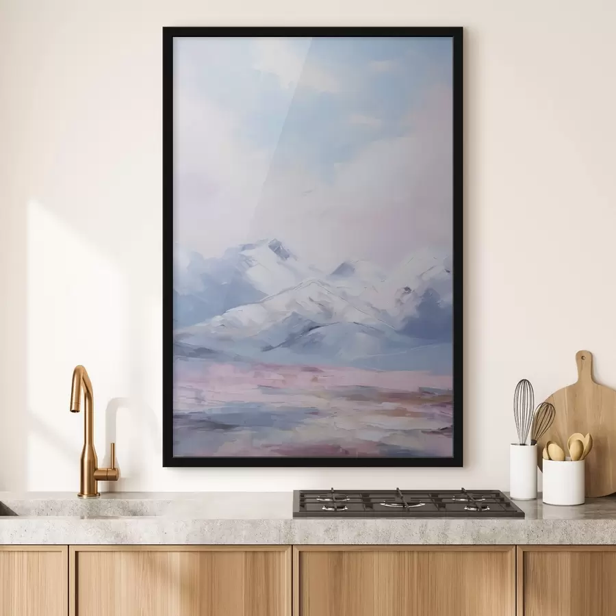 fototapet Pictura de imitație a munților f45457