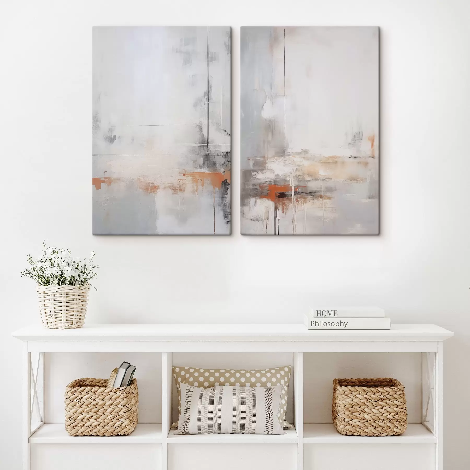 Tablouri Abstracție modernă cu imitație de textură uzată m00623