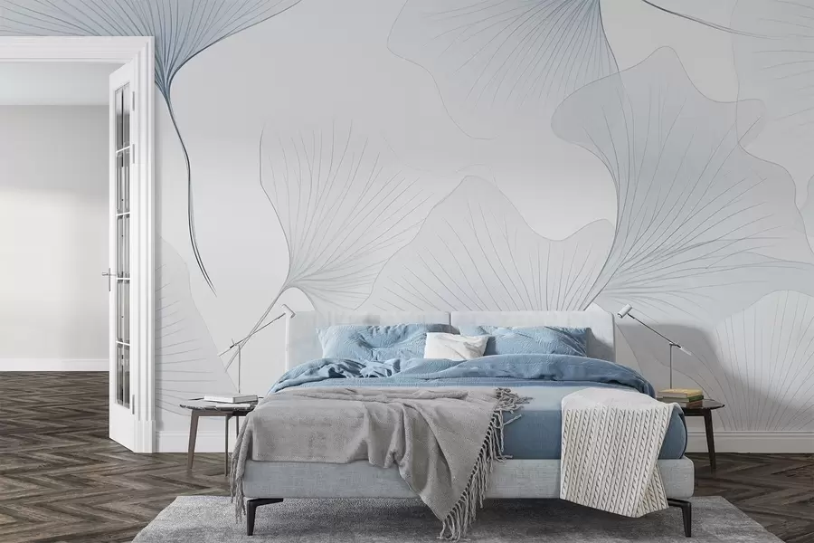 fototapet Frunze transparente de ginkgo w04433