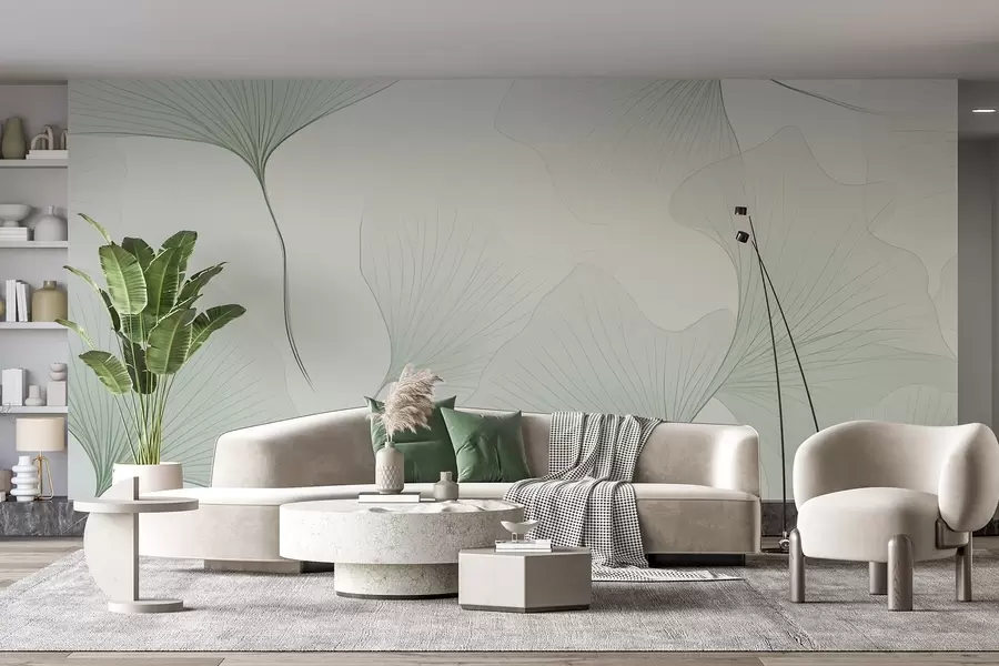 fototapet Frunze transparente de ginkgo w04433v2