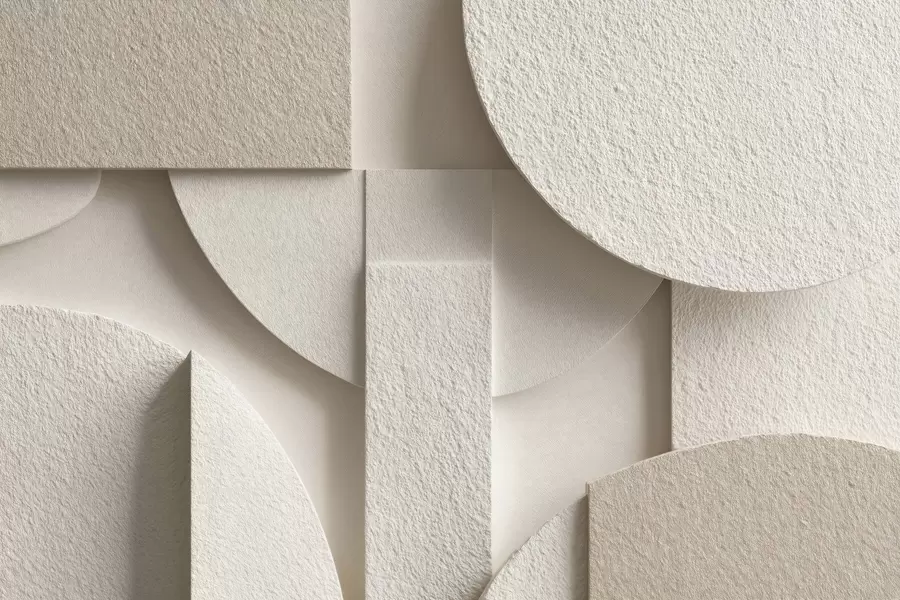 fototapet Compoziție abstractă de forme geometrice bej w04395