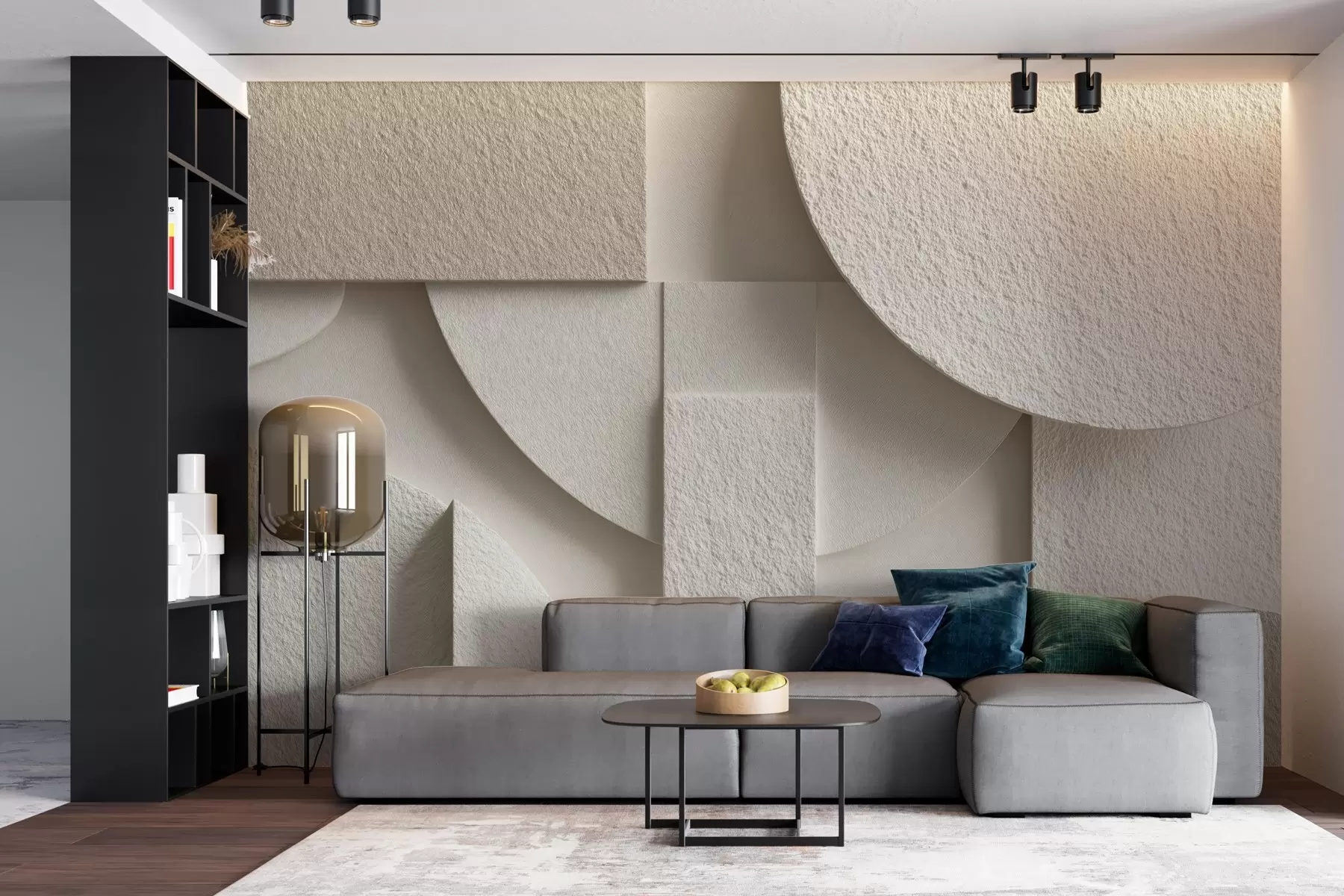 fototapet Compoziție abstractă de forme geometrice bej w04395