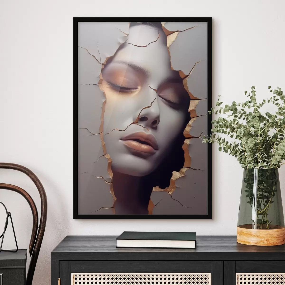 Poster Fața în crăpături f45461