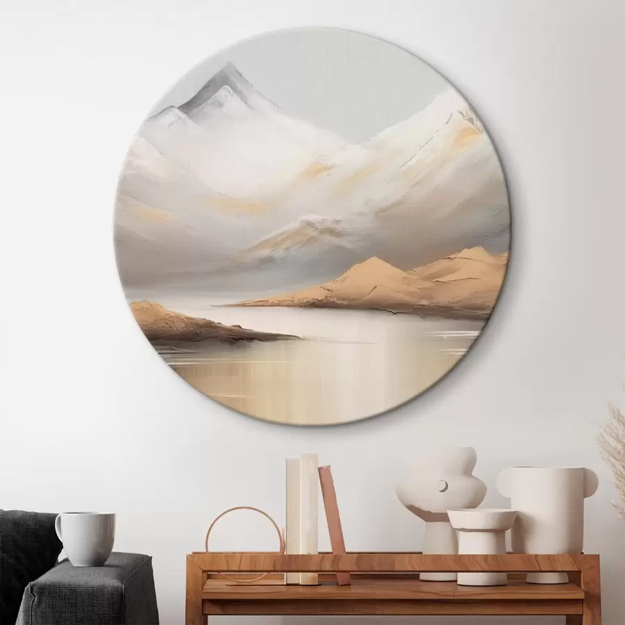 Tablouri Lac de munte sub vârfuri înzăpezite r45466