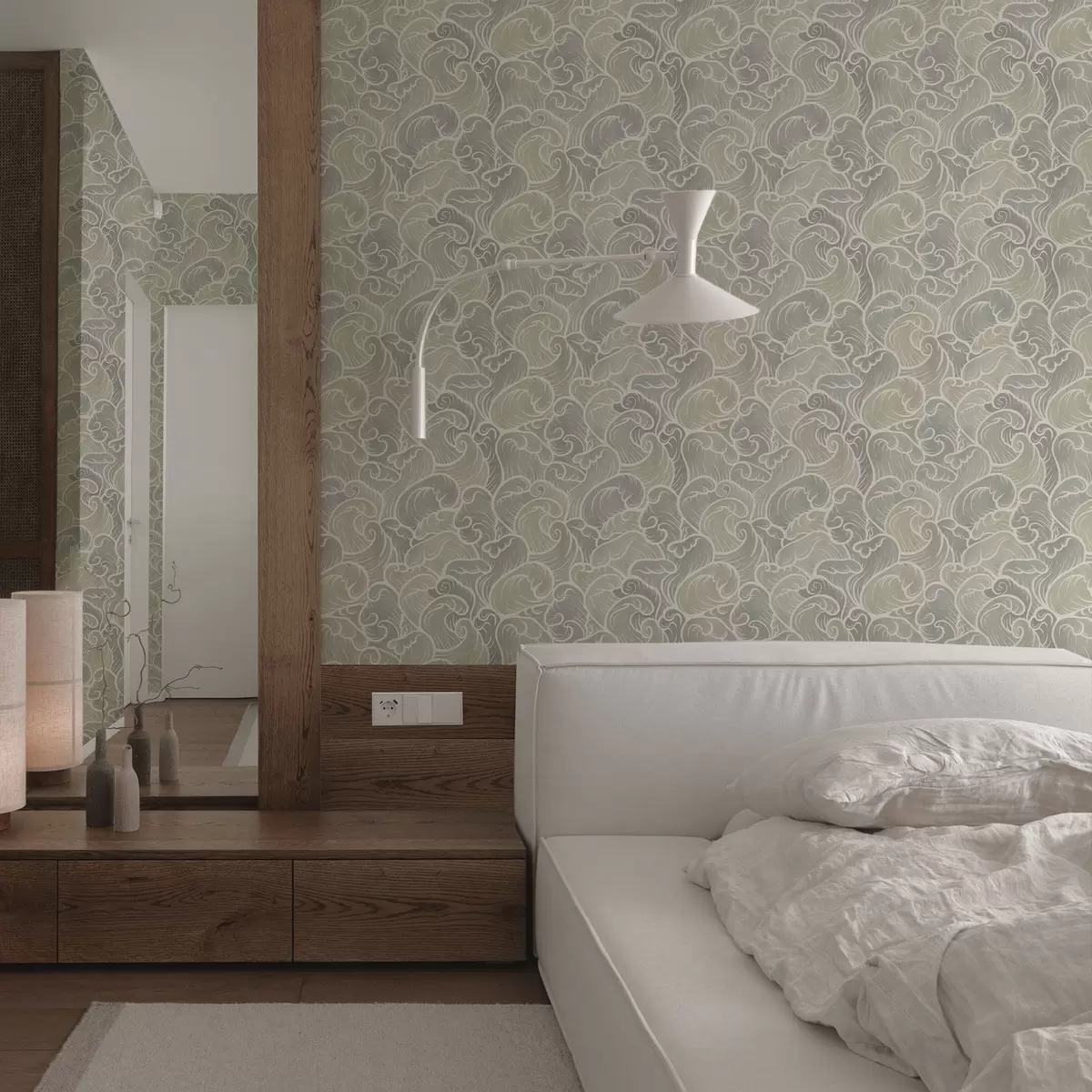 Wallpaper Valuri abstracte în tonuri pastelate a00285