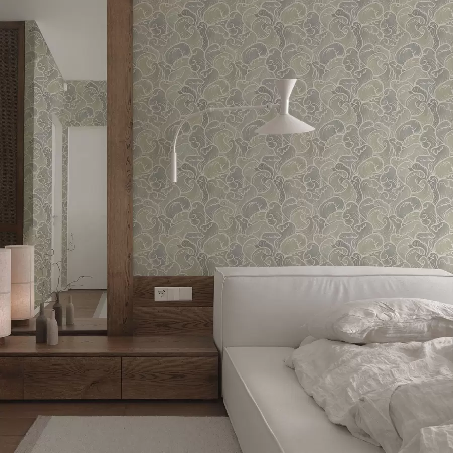 fototapet Valuri abstracte în tonuri pastelate a00285