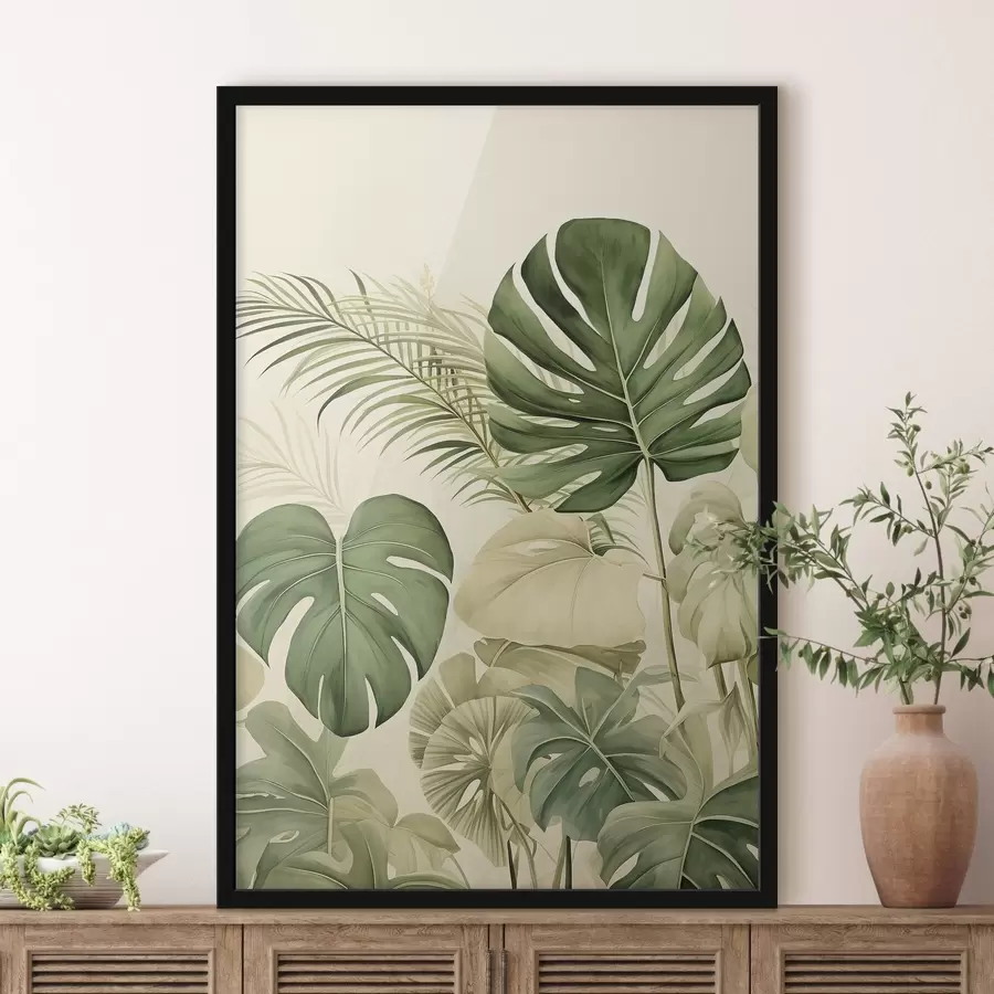 fototapet Frunze Monstera și Tropical f45614