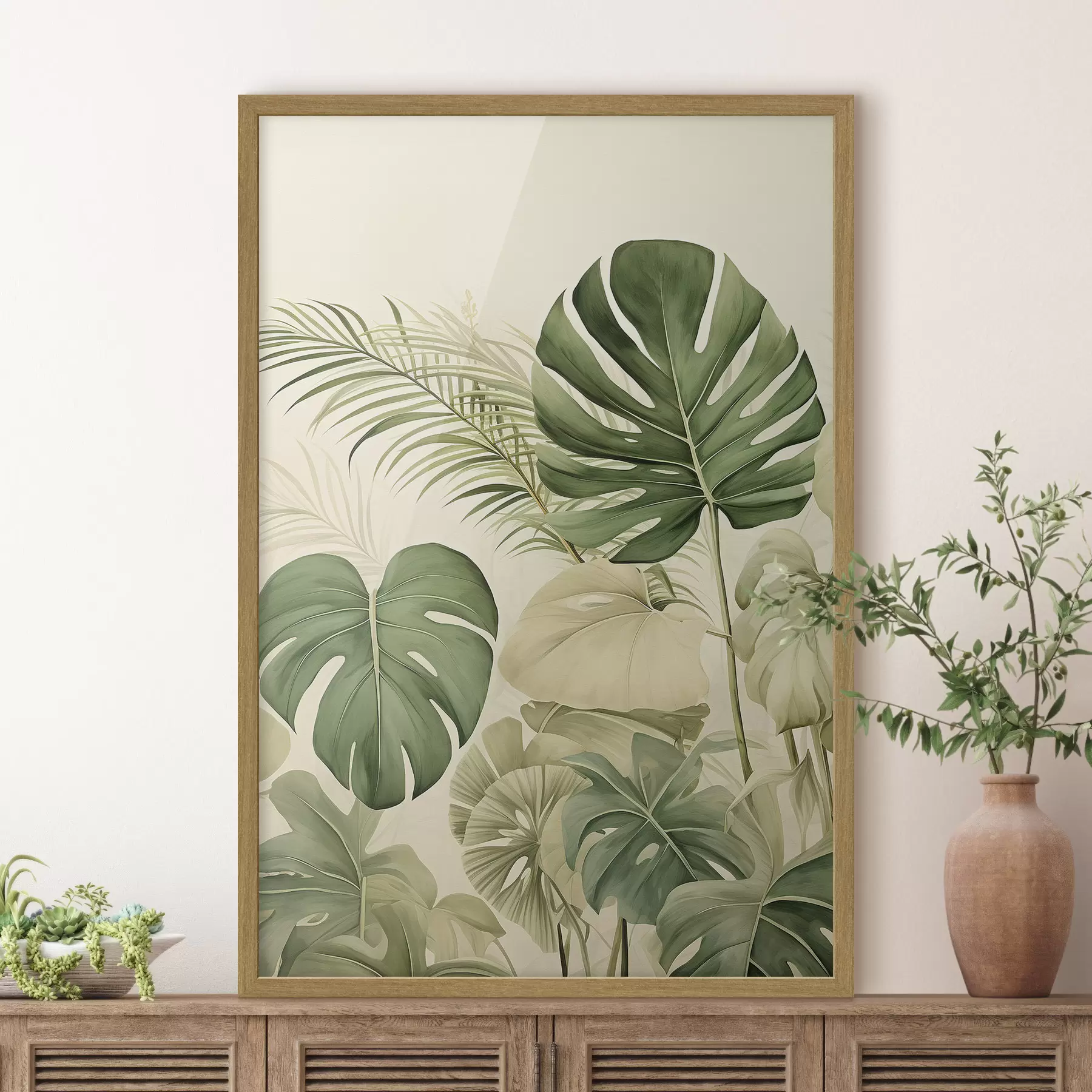 fototapet Frunze Monstera și Tropical f45614