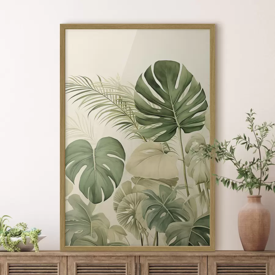 fototapet Frunze Monstera și Tropical f45614