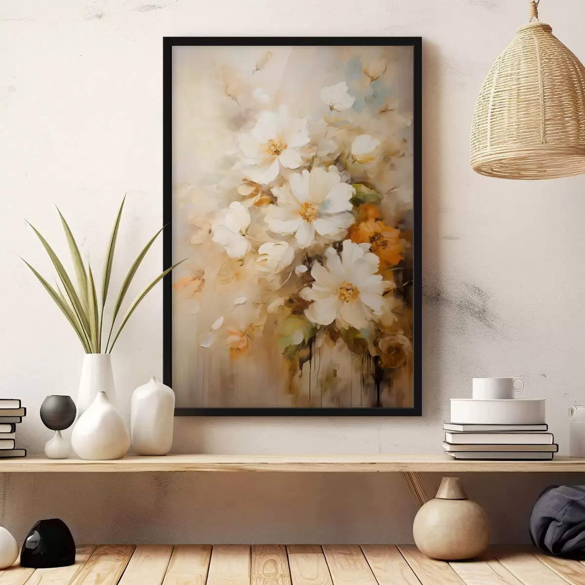 Poster Compoziție în tonuri pastelate de bej și maro f45534