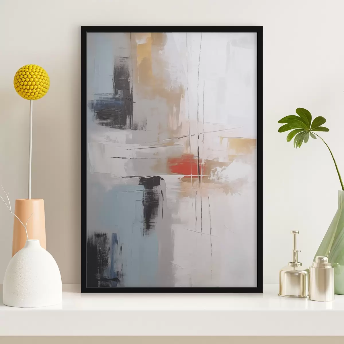 Poster Abstracție imitație de pictură și abraziuni f45635