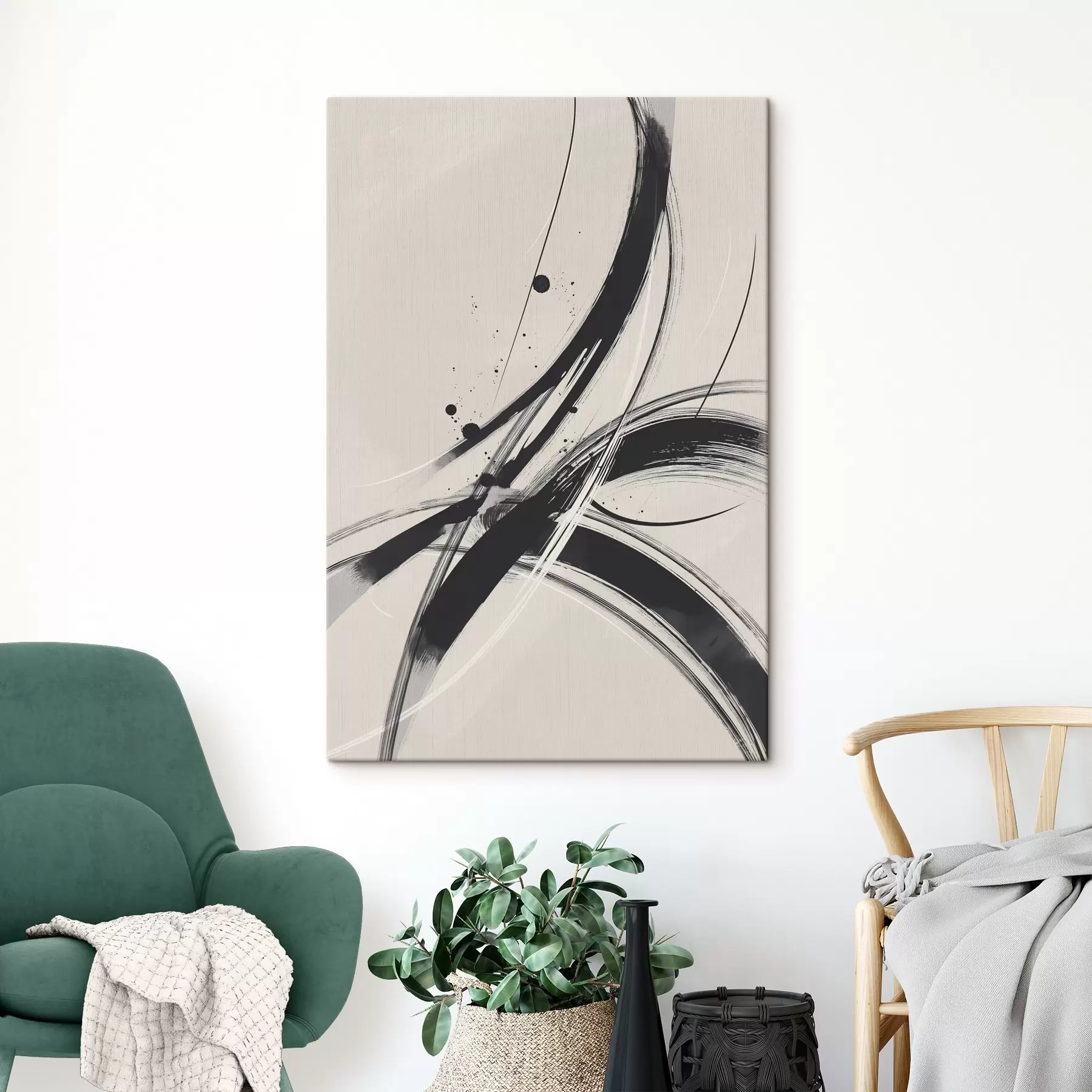 Tablouri Abstract minimalist brush strokes s45583