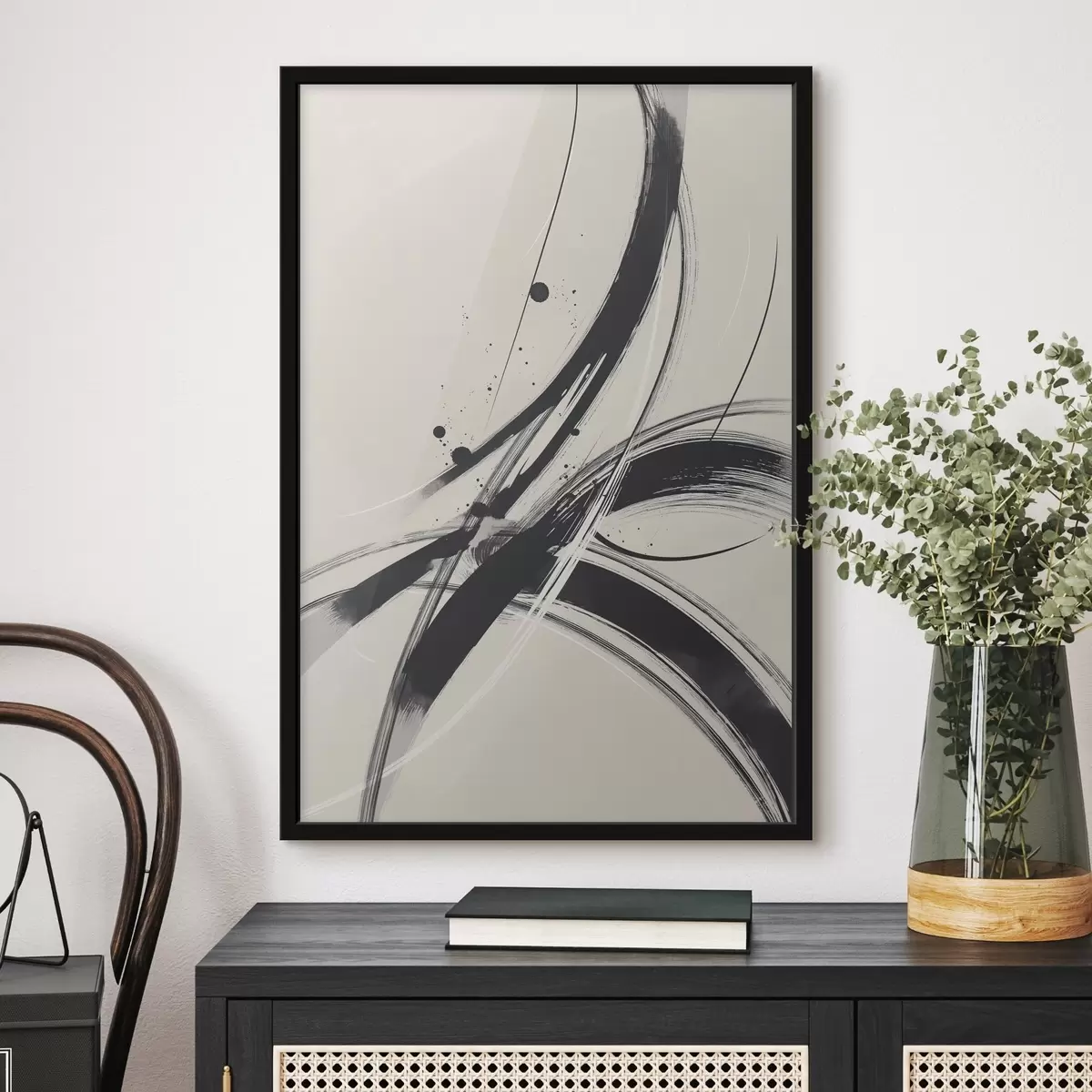 Poster Abstract minimalist brush strokes f45583