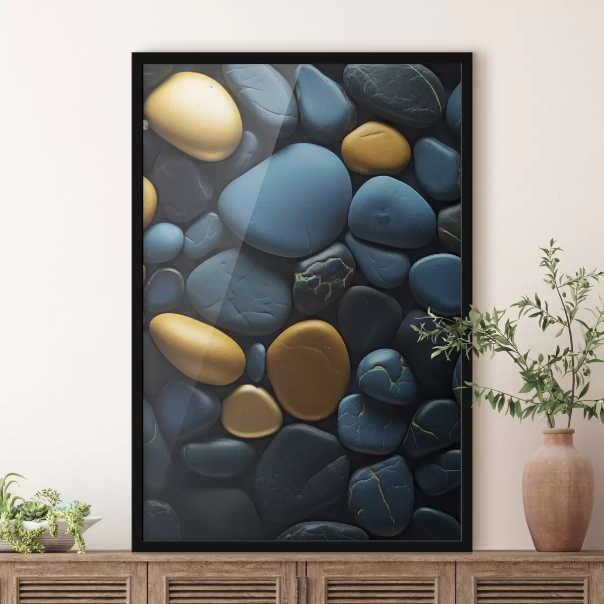 Poster Pietre albastre și galbene f45512