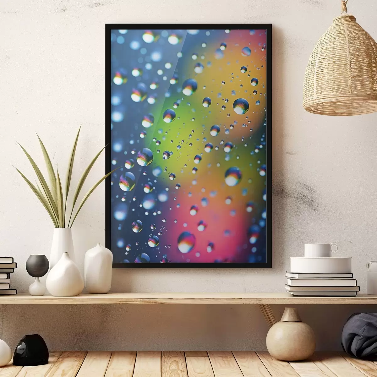 Poster Reflexii colorate în picături de apă f45522