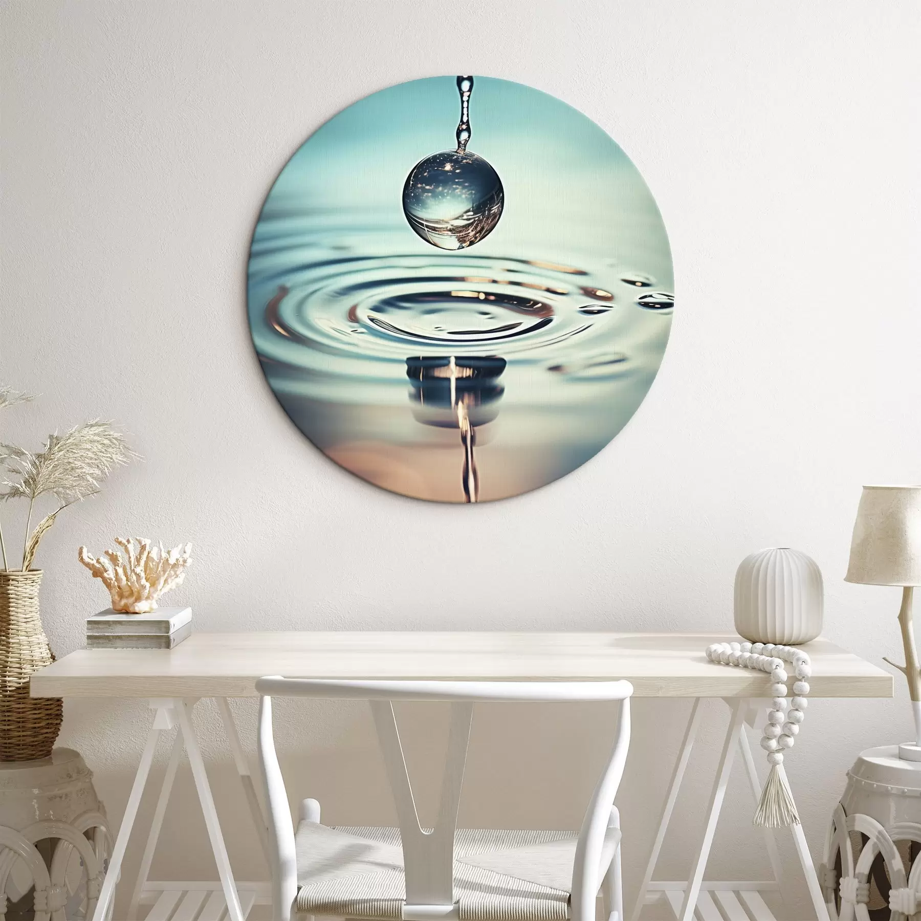 Tablouri O picătură de apă care cade cu sclipiri de lumină r45501